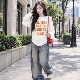 Áo thun form rộng chất cotton cõ giãn in hoạ tiết chữ nổi bật phong cách CT YES17 4 9 7 7