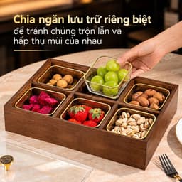 Khay Gỗ Đựng Mứt Tết, Bánh Kẹo , Trang Trí Bàn Trà, Quà Tặng Tết 3