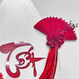 Set decor Vải Nhung, chữ Tết xốp nhung, trang trí nhà cửa, cửa hàng quán ăn lễ Tết( BHVD 4) 9