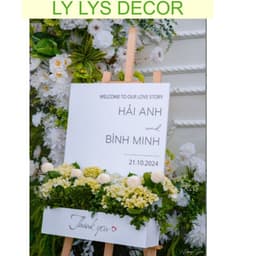 Bảng Cắm Hoa Đám Cưới 3D Bảng Hộp Hoa Để Cổng Cưới Bảng Welcome Wedding LY LYS DECOR 8