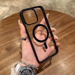 Ốp Sạc Không Dây Từ Tính Ốp lưng iPhone Cho Iphone 7 xs xr 11 12 13 14 15 16 Pro Max Plus Vỏ Cứng Chống Sốc Trong Suố 8