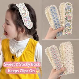 Miếng Dán Tóc Mái Nữ Kiểu Hàn Hoa Nhí Xinh Xắn, Băng Đô Velcro Giữ Tóc Gọn Gàng Khi Makeup Rửa Mặt 6