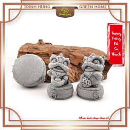 Tượng trống đá sa thạch - trưng bày tiểu cảnh, bán cạn, bonsai, terrarium 3