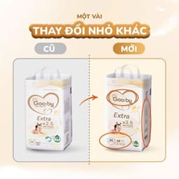 COMBO 3 BỊCH Tã bỉm GOOBY EXTRA bản mới cải tiến cao cấp full size cho bé. 9