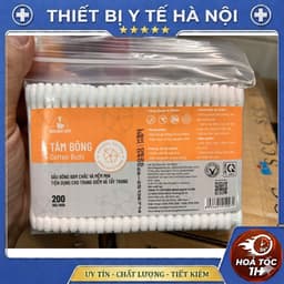 Tăm Bông ráy tai  Bông Bạch Tuyết đầu bông lớn 200 que/gói LỚN 2