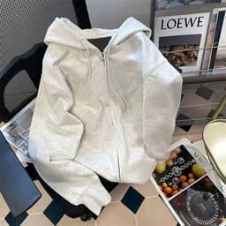 Áo khoác hoodie chất liệu nỉ cotton mềm mại, thoáng , thiết kế unisex hiện đại, form rộng trẻ trung, M097HS 9