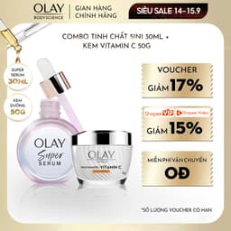 [KOL] Combo Super Serum OLAY 5IN1 Chai 30ml + Kem Dưỡng Luminous Niacinamide & Vitamin C Mờ Thâm Dưỡng Sáng Da 50G 1