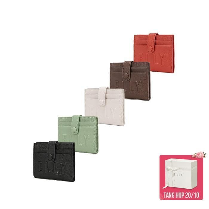 [Tặng hộp 20.10] Ví nữ cao cấp da thật ELLY EV89 ví cầm tay nhỏ gọn chính hãng