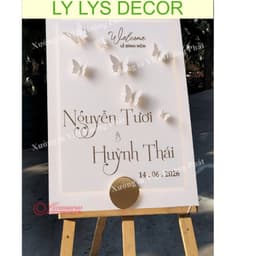 Bảng Cổng Cưới In Họa Tiết 3D Bảng Đón Khách Bảng Welcome Đám Cưới Bảng Dạm Ngõ LY LYS DECOR 1