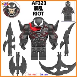 Venom Venom Đồ chơi Lắp ráp Nhân vật Phản Diện Siêu Anh Hùng Mô hình Venom, Anti Venom,Riot AF321-AF326 4