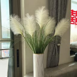 CÀNH LAU 5 BÔNG LỚN CAO 90CM DECOR SIÊU ĐẸP- HOA GIẢ TRANG TRÍ 3