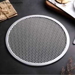 8-13Inch Có Thể Tái Sử Dụng Không Sti Pizza Màn Hình Chảo Liền Mạch Hợp Kim Nhôm Lưới Máy Nướng Dụng Cụ Nhà Bếp Bánh Pancake Tròn Pizza Bánh Ngọt Khay 7