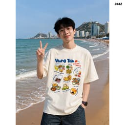 Áo Thun HY KORÉ Vũng Tàu Food 3442 Form Rộng Localbrand Oversize Unisex Vải 75% Nam Nữ Mặc Đẹp 8