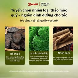 (Chính Hãng) Donan Xà phòng gội đầu - Làm sạch da đầu, giảm rụng tóc, kích thích mọc tóc mới, giúp tóc dày và chắc khỏe. 7