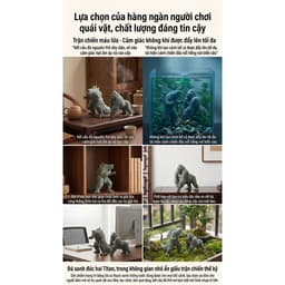 Tượng đá sa thạch Godzilla vs Kingkong đá sa thạch - Tượng deco, trang trí tiểu cảnh, bán cạn, terrarium 3