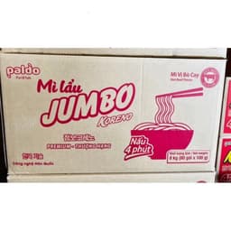 Mì Lẩu Koreno Jumbo  Vị Bò Cay và Kim Chi 80Gói x100g 2