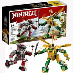 Lloyd Mech EVO Batlle-Bộ Đồ Chơi Lắp Ghép Trận Chiến Mech Lloyd vs Lính Xương-Njnjago Dragon Rising 6