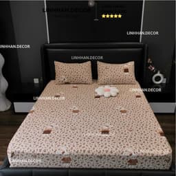 Bộ ga gối nỉ nhung sữa 3 món cao cấp, dày dặn ấm áp, không rụng lông, họa tiết dễ thương, dùng mùa đông 2026 6