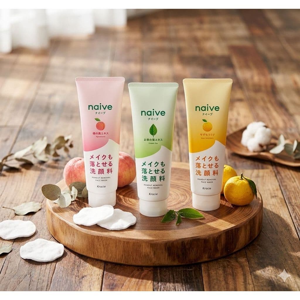 Sữa rửa mặt tẩy trang Kracie Naive 130g - Dưỡng ẩm/Làm sạch lỗ chân lông/Dưỡng ẩm sâu