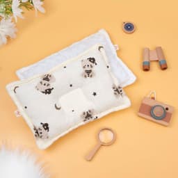 Gối Lõm Xô Muslin Cho Bé Sơ Sinh - Gối Nằm Chống Bẹp Đầu Cho Bé 5