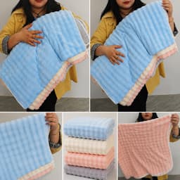 Khăn tắm siêu thấm hút 140x70cm, khăn tắm to cao cấp dạng sóng nước mềm mại, thấm hút nước tốt Bubble 4