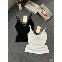 (Dmina) ÁO HAI DÂY PHỐI REN | ÁO HAI DÂY NỮ THUN COTTON MỀM MẠI, ÁO BASIC THANH LỊCH 1