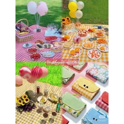 Thảm dã ngoại picnic hoạt tiết, thích hợp đi du lịch, đi phượt chụp ảnh, bạt trải cắm trại gấp gọn VOICON-[TV01] 9