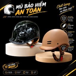 [ĐẠT CHUẨN AN TOÀN] Combo 2 Mũ Bảo Hiểm Cá Heo Nửa Đầu Nam Nữ Dễ Thương Thời Trang 1