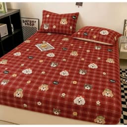 Bộ ga gối nỉ nhung sữa 3 món cao cấp, dày dặn ấm áp, không rụng lông, họa tiết dễ thương, dùng mùa đông 2026 3