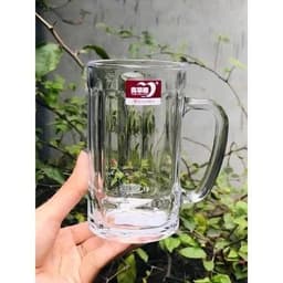 Ly bia, ly trà đá thủy tinh cao cấp có tay cầm dày dặn dung tích lớn 5