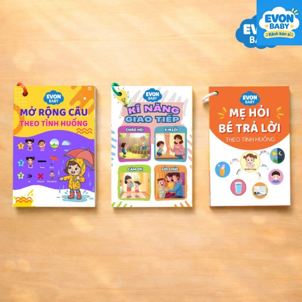 Thẻ Flash EVON BABY dạy bé tập nói - Giai đoạn bùng nổ ngôn ngữ (24 tháng - 36 tháng )