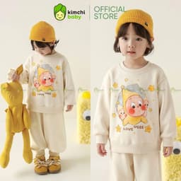 [10-29kg] Bộ Nỉ 2 Da Cao Cấp Premium Cho Bé Gái Mặc Thu Đông Dày Mịn Ấm KIMCHIBABY Họa Tiết Hoạt Hình Micki BN604 4
