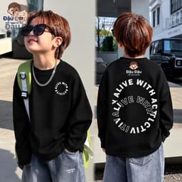 Áo Thun Dài Tay Bé Trai Shin Cậu Bé Bút Chì Họa Tiết Hoạt Hình Đáng Yêu Streetwear Form Rộng Cá Tính Cotton Shop Đậu Đậu 4
