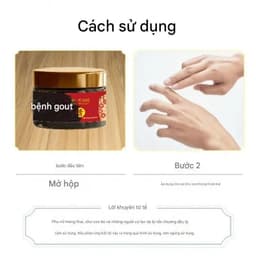 (Chính Hãng) Gút Khớp - Kem Xoa Giảm Đau Gout Axit Uric Giảm Sưng Chống Viêm Tăng Lưu Thông Máu An Toàn Dịu Nhẹ 30g 4