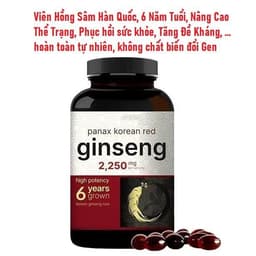 Viên Nang Hồng Sâm Hàn Quốc 6 Năm Tuổi - Hỗ Trợ Sức Bền, Thể Lực & Sức Đề Kháng_GIÁ SIÊU RẺ [Z 9