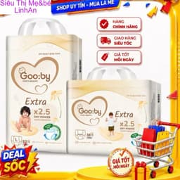 [2 Bịch Ko Quà] Bỉm Gooby Extra - Tã Bỉm Siêu Mềm Mại cho pé 1