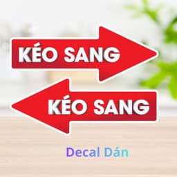Decal Dán Mũi Tên Kéo Sang Đành Cho Cửa Kính Sticker Dán Cửa Kéo 1