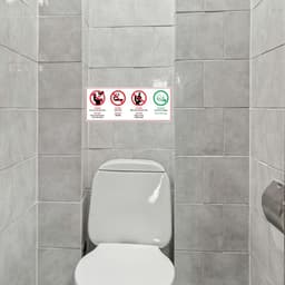 [Hỏa Tốc] Decal Dán Nội Quy Nhà Vệ Sinh 4 Trong 1 Chống Thấm Nước, Bền Đẹp 5