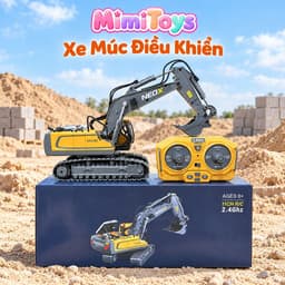 Xe Công Trình Điều Khiển Từ Xa MimiToys - Xe Cuốc, Máy Xúc, Xe Ben, Xe Ủi, Xúc Lật 6/9/11/13 Kênh, Pin Sạc, Gàu Sắt 8