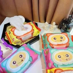 LOẠI XỊN Khăn ướt Thiên Phúc 120 tờ Hình Gấu An Toàn, Không Mùi, Không Kích Ứng Cho Bé Yêu. 8