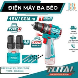 Máy khoan búa dùng pin 16V Total TIDLI16665 ( Động Cơ Không Chổi Than ) 1