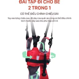 Đai tập đi 2 trong 1 ôm ngực và luồn chân, đai tập đi thiết kế thông minh an toàn cho bé 4