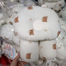 Bộ gối chặn bông vải muslin cao cấp chống giật mình cho bé sơ sinh - Gối lõm chống bẹp đầu cho bé hàng Việt Nam 5