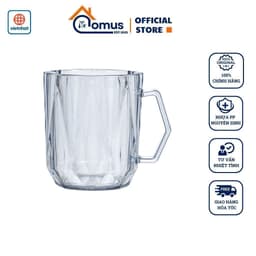 Cốc Nhựa Trong Suốt Hình Vương Miện, Ly Uống Nước, Cà Phê, Pha Trà Cao Cấp VIỆT NHẬT 6388 - DOMUS 1