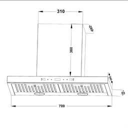 Máy hút mùi Chefs EH-R908E3T - công suất hút 1100m3/h, Bảo hành 3 năm , Đổi mới 15 ngày 7
