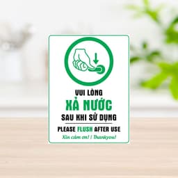 [Hỏa Tốc] Decal Dán Nhắc Nhở "Vui Lòng Xả Nước Sau Khi Sử Dụng - Please Flush After Use" Chống Thấm Nước Tối Ưu 6