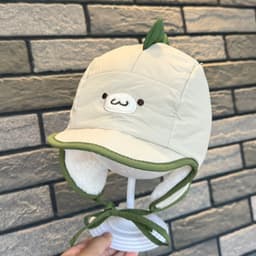 Mũ Lưỡi Trai Cho Bé Lót Lông Cừu Hình Thú Gấu Thỏ Vịt Dễ Thương Ấm Mùa Đông Có Dây Buộc 1-6 Tuổi - Kho Sỉ Gia Dụng Alulu 8