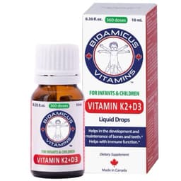 Bioamicus Vitamin K2+ D3 ( hộp 10 ml )-Tăng khả năng hấp thu canxi cho xương chắc khỏe, chống còi xương < BUNBUN SHOP 3