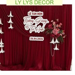 Bảng tên dâu rể ngày cưới, bảng tên đám cưới trang trí gia tiên. LY LYS DECOR 6