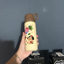 Bình Giữ Nhiệt 500ml Thời Trang Inox 316 Bình Có Ống Hút Di Động Hoạt Hình Dễ Thương ( Tặng Phụ Kiện ) 8